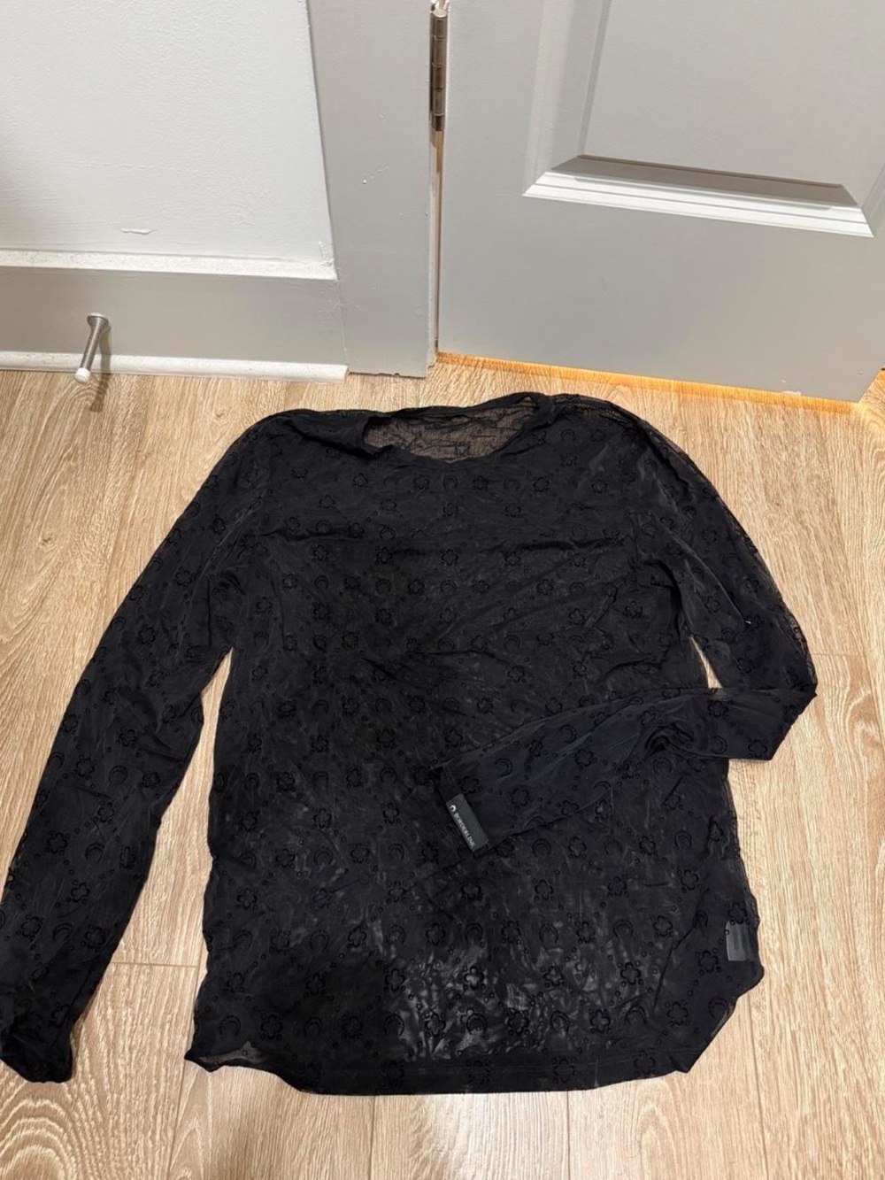 MARINE SERRE BLACK MESH TOP